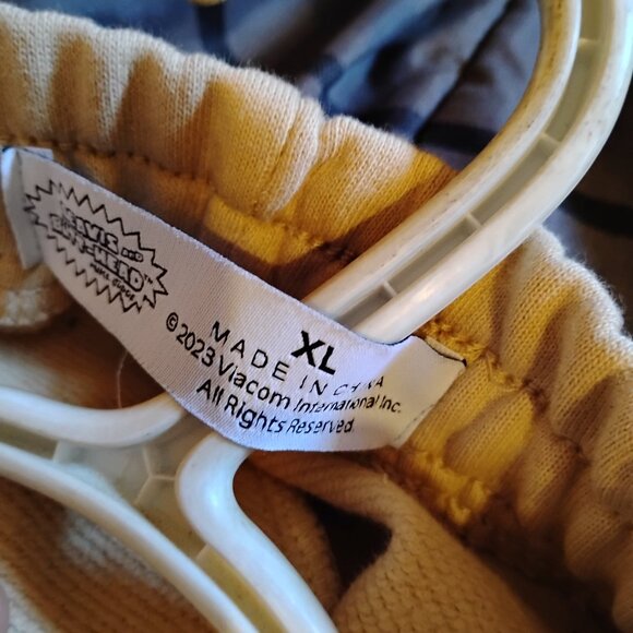 Men's Beige XL Viacom Beavis and Butthead Rude Joggers Pants Mike Judge Cartoon - Picture 4 of 5